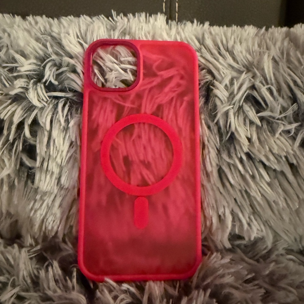 Vibrant Red Phone Case with Magnetic Compatibility